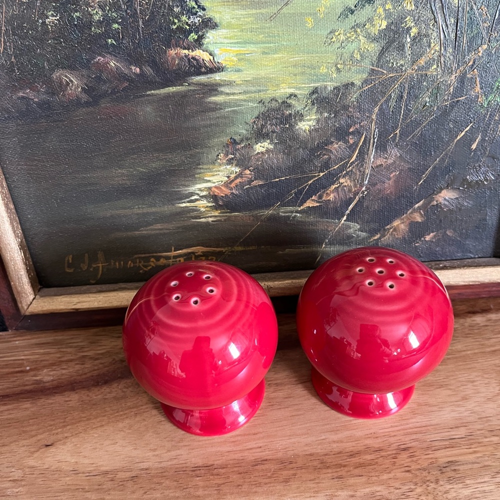Fiestaware Scarlet Salt and Pepper Shakers